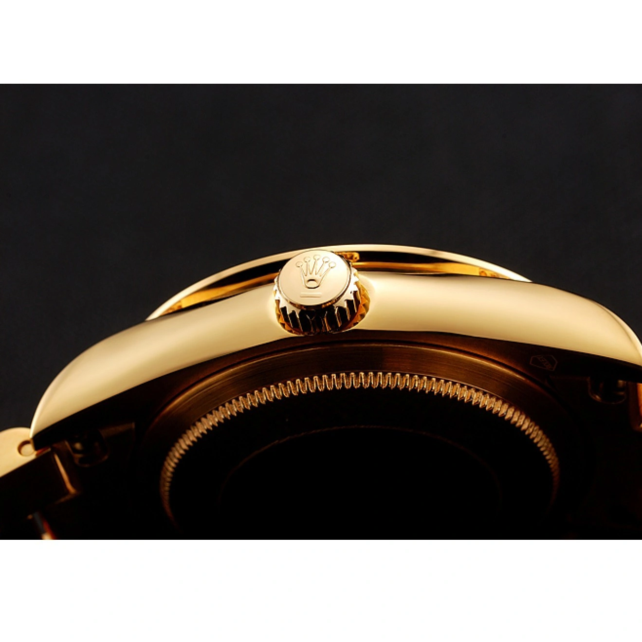 AAA Replica Watches Day-Date Swiss Bracelet Gold Rolex Pave Dial 1453956 Diamond Diamond 1014